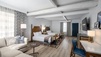 Room, 2 Queen Beds, Accessible (Garden, Accessible Tub) | Premium bedding, desk, laptop workspace, blackout drapes