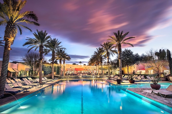 3 outdoor pools, cabanas (surcharge), pool umbrellas