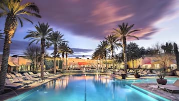 3 outdoor pools, cabanas (surcharge), pool umbrellas