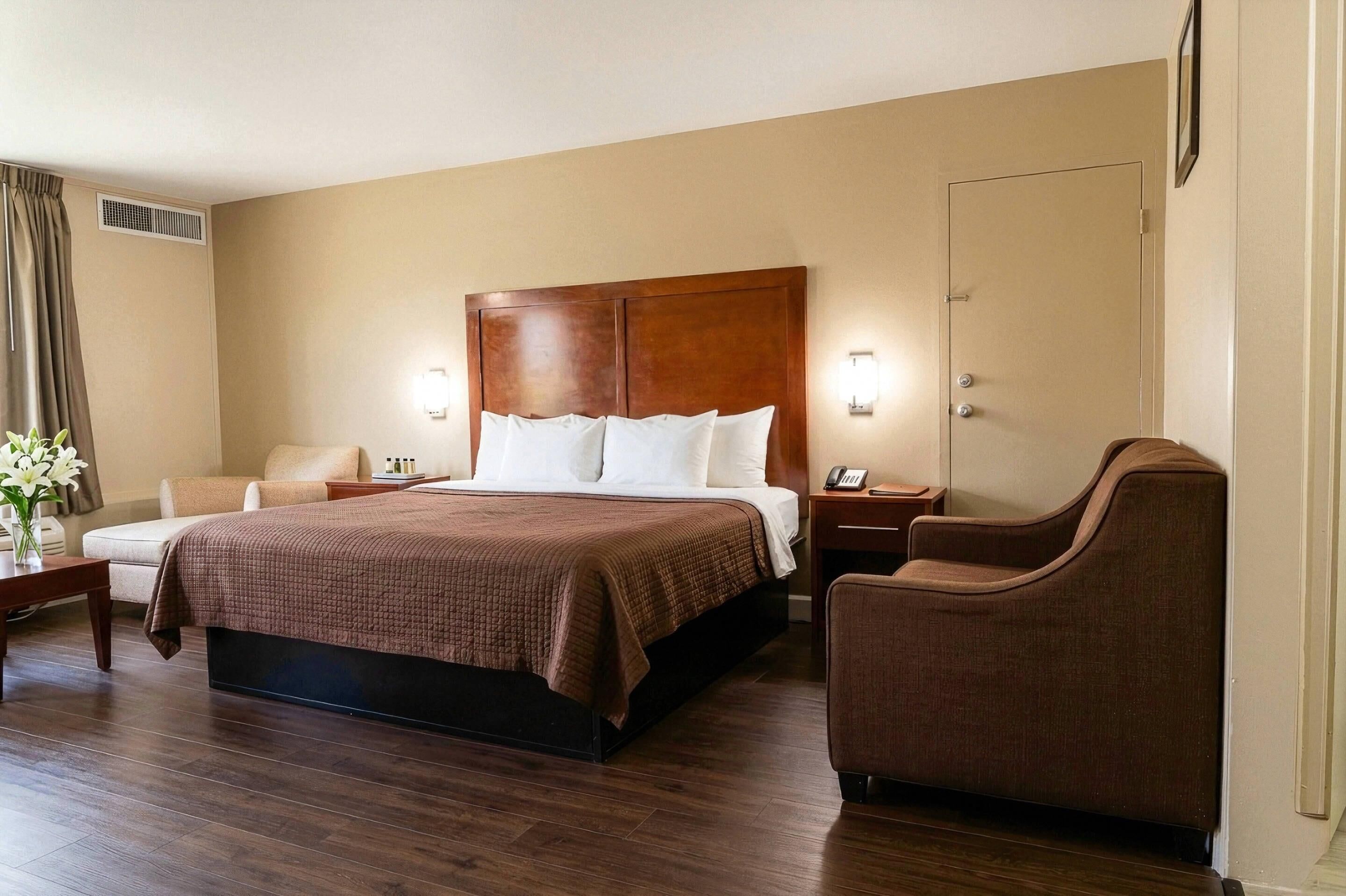 Suite, 1 King Bed, Non Smoking (Upgrade) | Desk, laptop workspace, blackout drapes, iron/ironing board