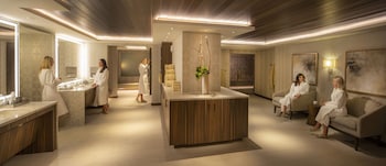 Couples treatment rooms, sauna, spa tub, steam room, body treatments at Silver Legacy Resort  Casino at THE ROW