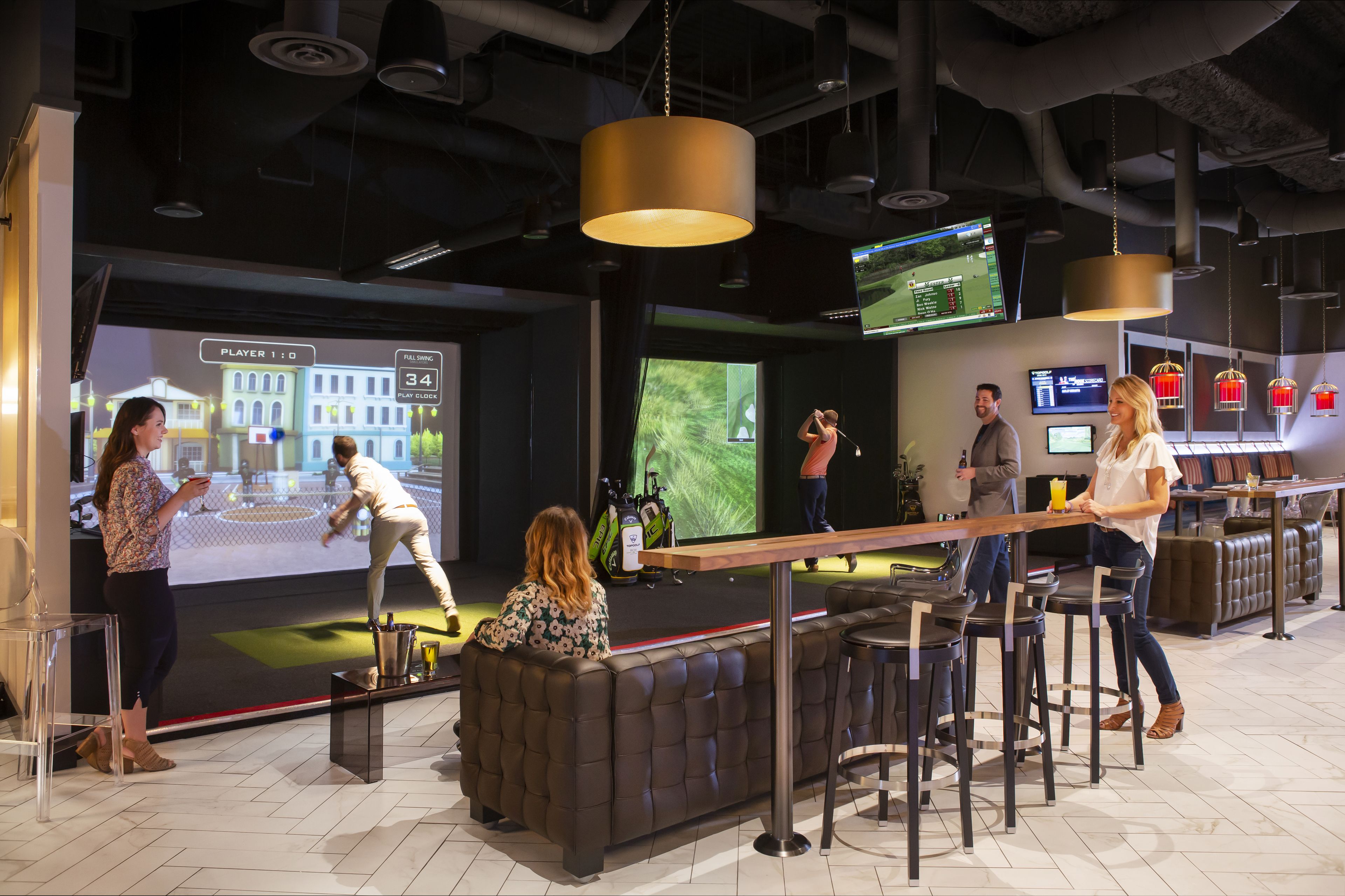 indoor golf driving range