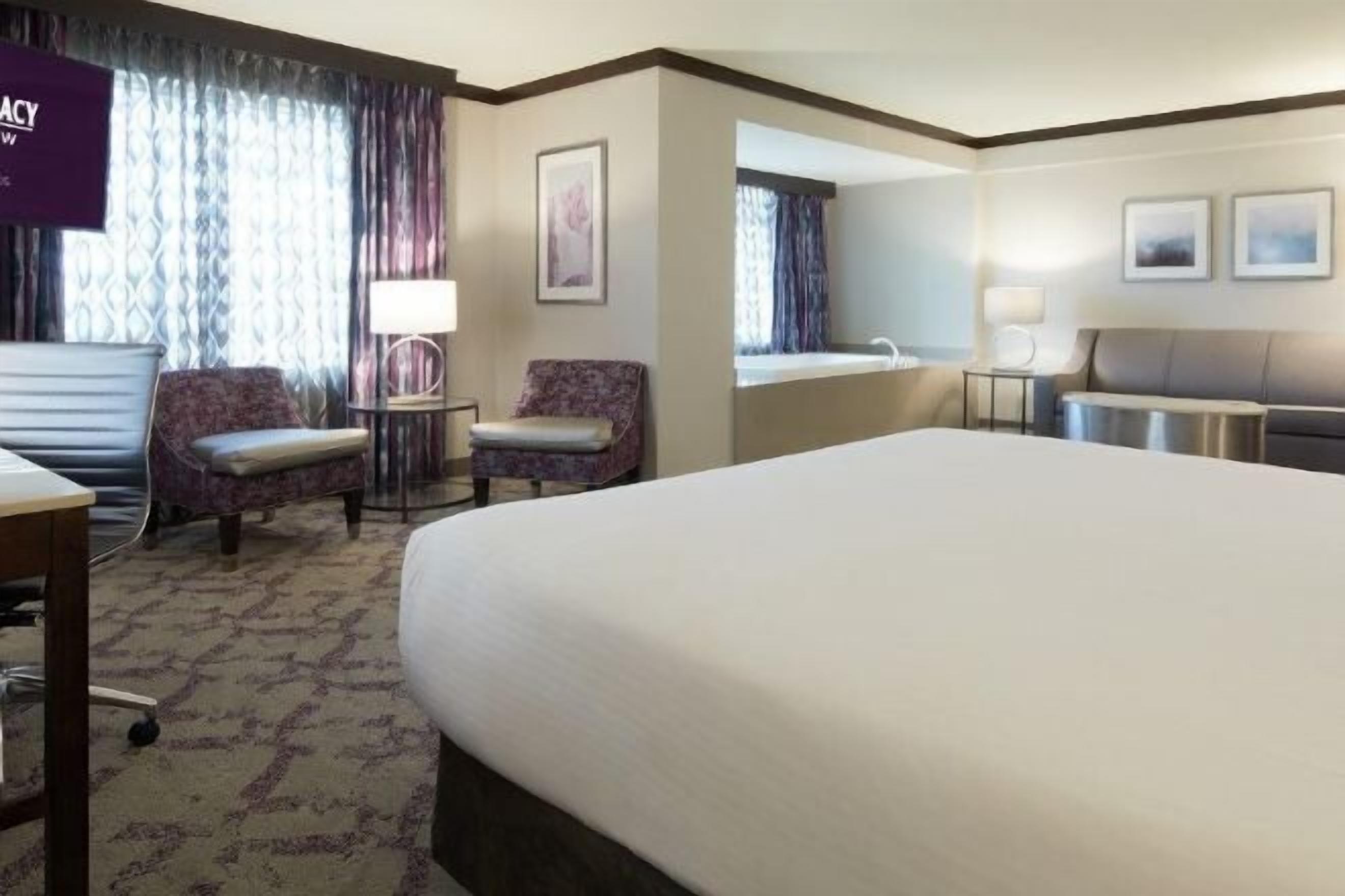 Premium bedding, pillowtop beds, in-room safe, desk