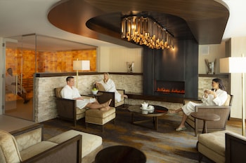 Couples treatment rooms, sauna, spa tub, steam room, body treatments at Silver Legacy Resort  Casino at THE ROW