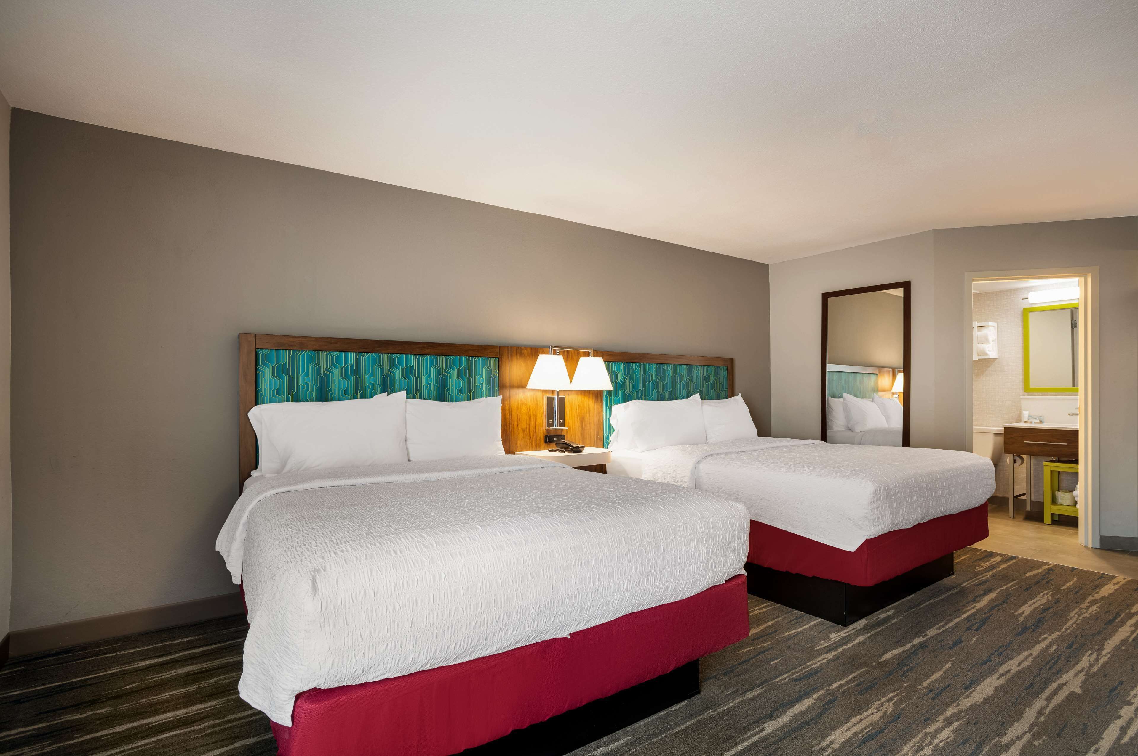 room, 2 queen beds, non smoking, refrigerator & microwave | blackout curtains, iron/ironing board, free wifi, bed sheets