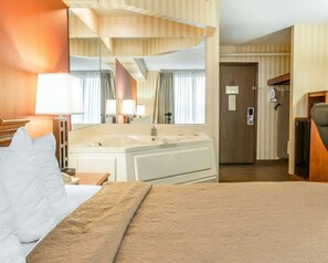 In-room safe, desk, laptop workspace, iron/ironing board