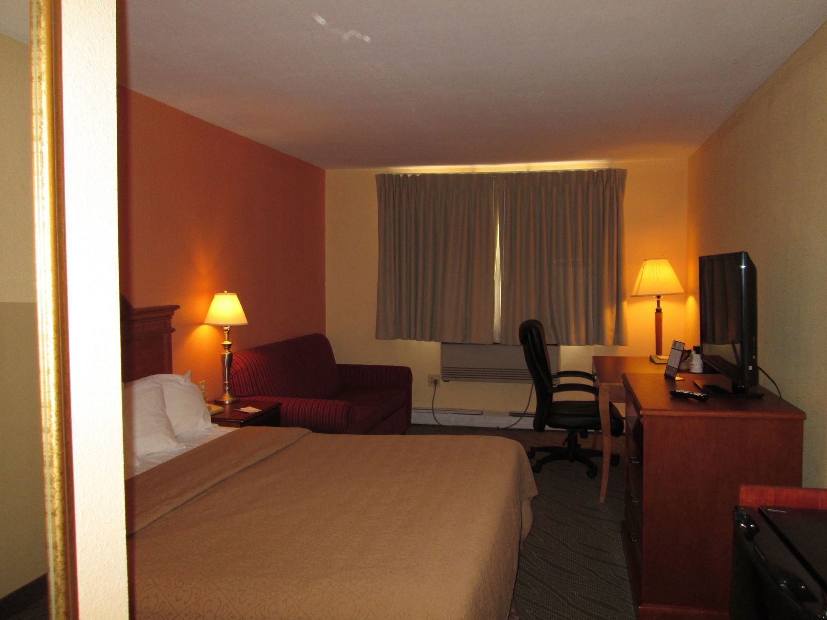 In-room safe, desk, laptop workspace, iron/ironing board