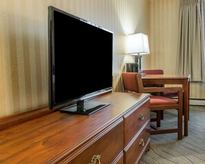 In-room safe, desk, laptop workspace, iron/ironing board