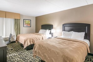 Standard Room, 2 Queen Beds, Non Smoking | Premium bedding, desk, laptop workspace, iron/ironing board