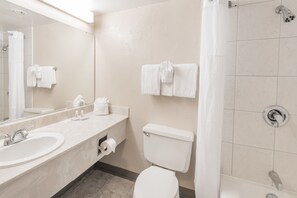 Free toiletries, hair dryer, towels