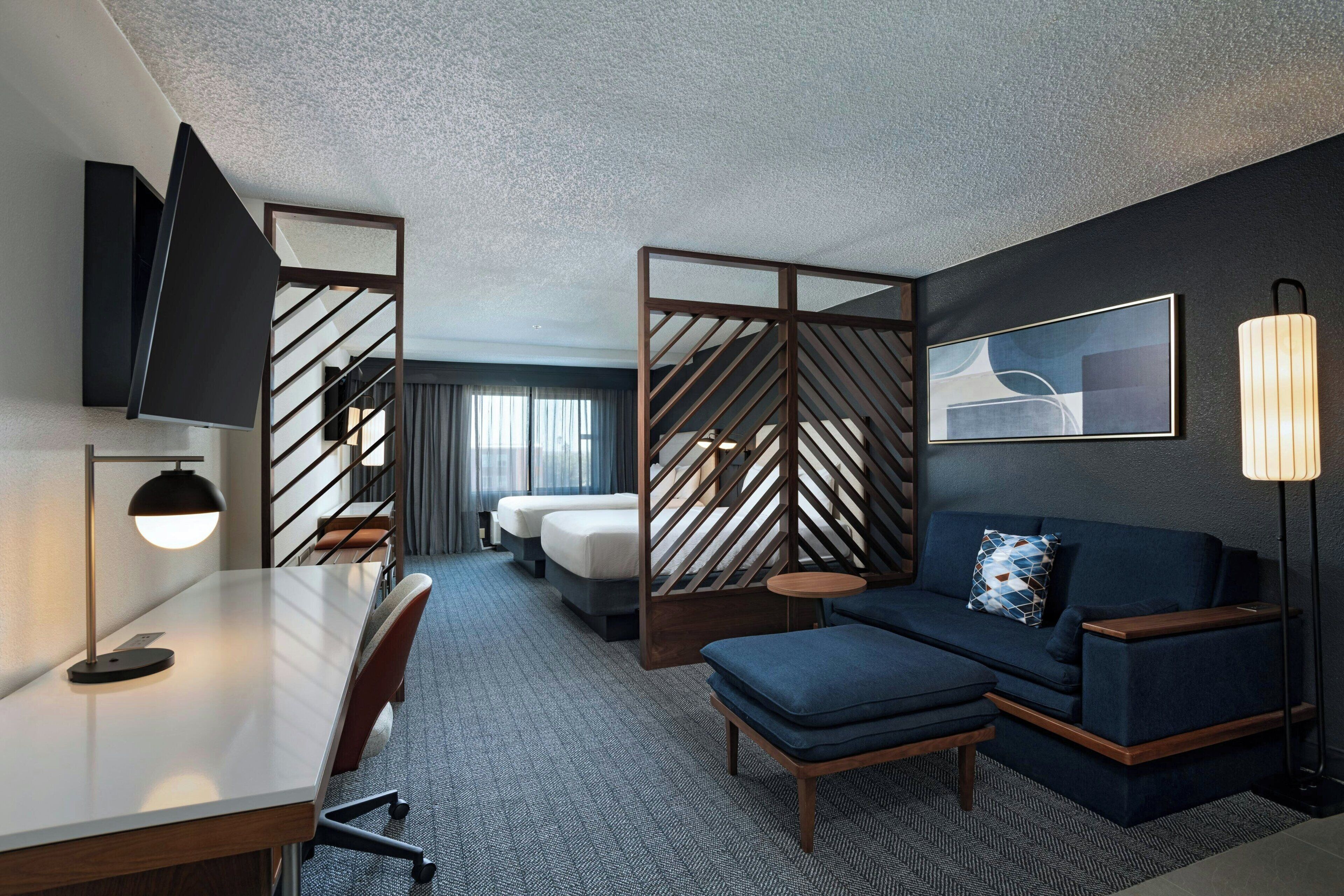 Premium bedding, pillow-top beds, in-room safe, desk