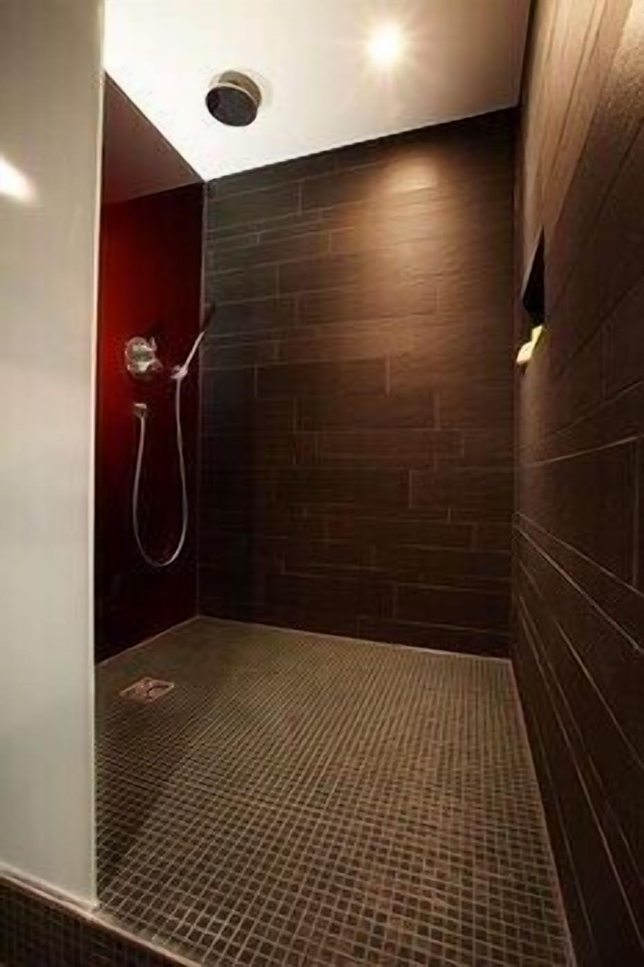 Baño | Regadera, regadera tipo lluvia, amenidades de baño de diseñador 