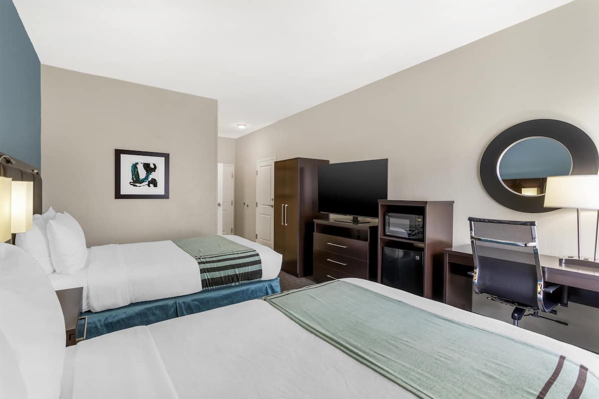 Standard Room, 2 Double Beds, Refrigerator & Microwave