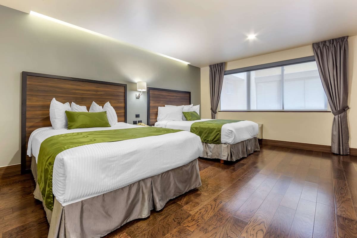 Accessible Room with 2 Queen Beds | In-room safe, desk, iron/ironing board, free cribs/infant beds