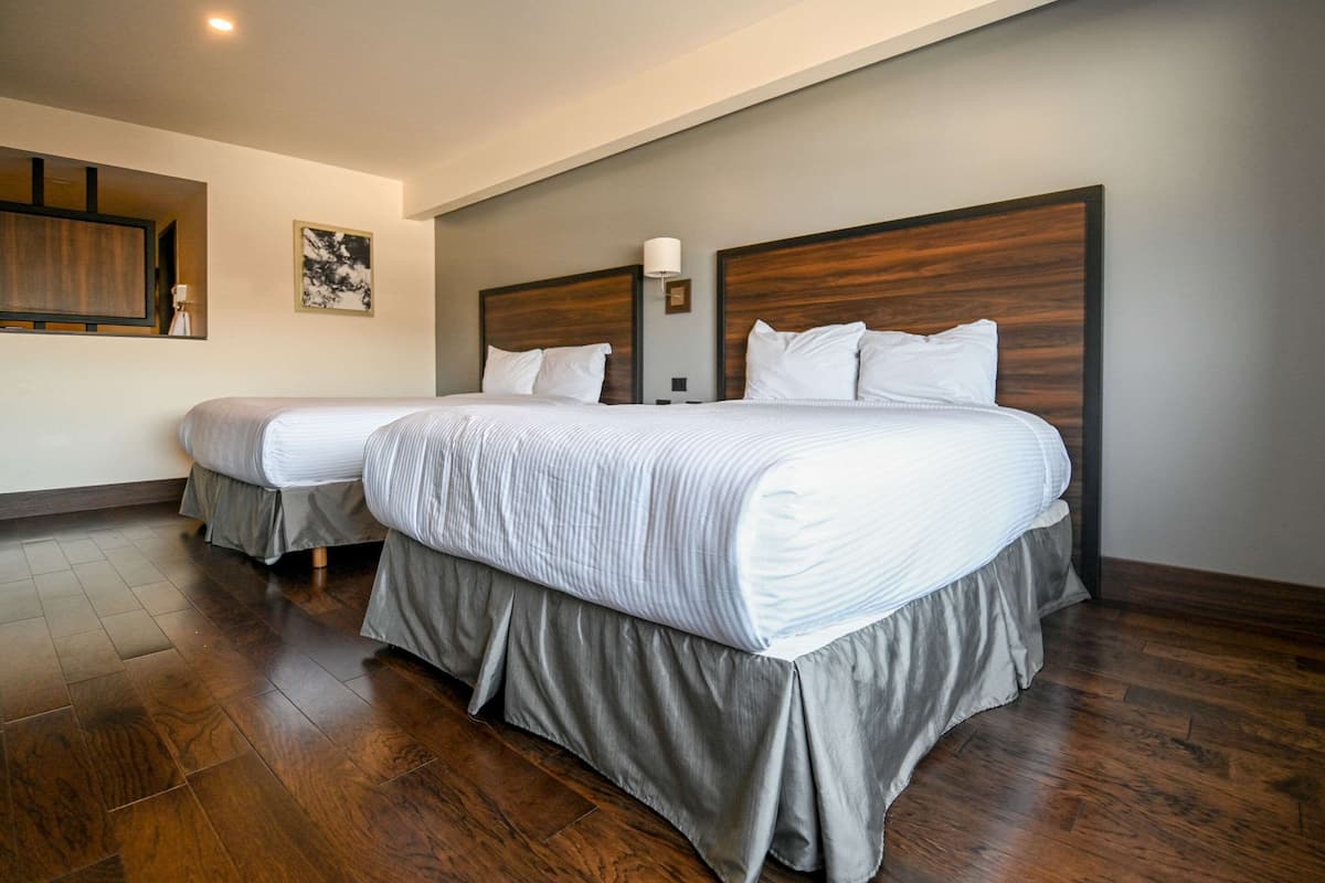 Standard Double Room, 2 Double Beds, Non Smoking | In-room safe, desk, iron/ironing board, free cribs/infant beds
