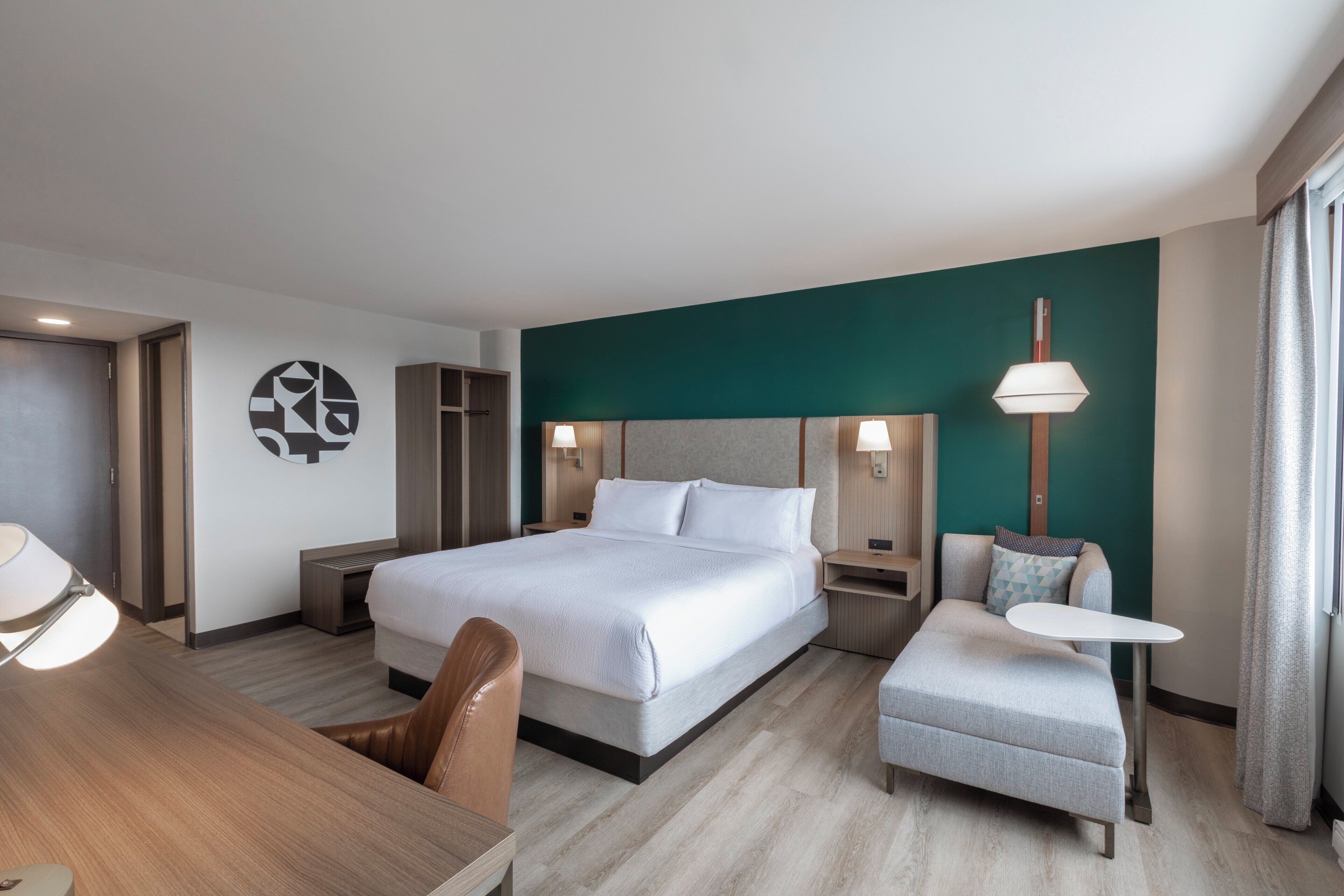 Suite, 1 Bedroom | Desk, laptop workspace, blackout curtains, iron/ironing board