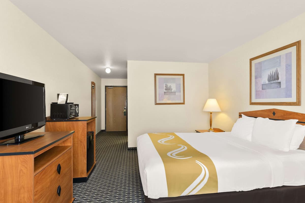 Standard Room, 1 Queen Bed, Accessible, Non Smoking | In-room safe, blackout drapes, iron/ironing board
