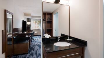 Hair dryer, towels