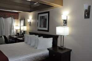 Premium bedding, pillowtop beds, desk, blackout drapes