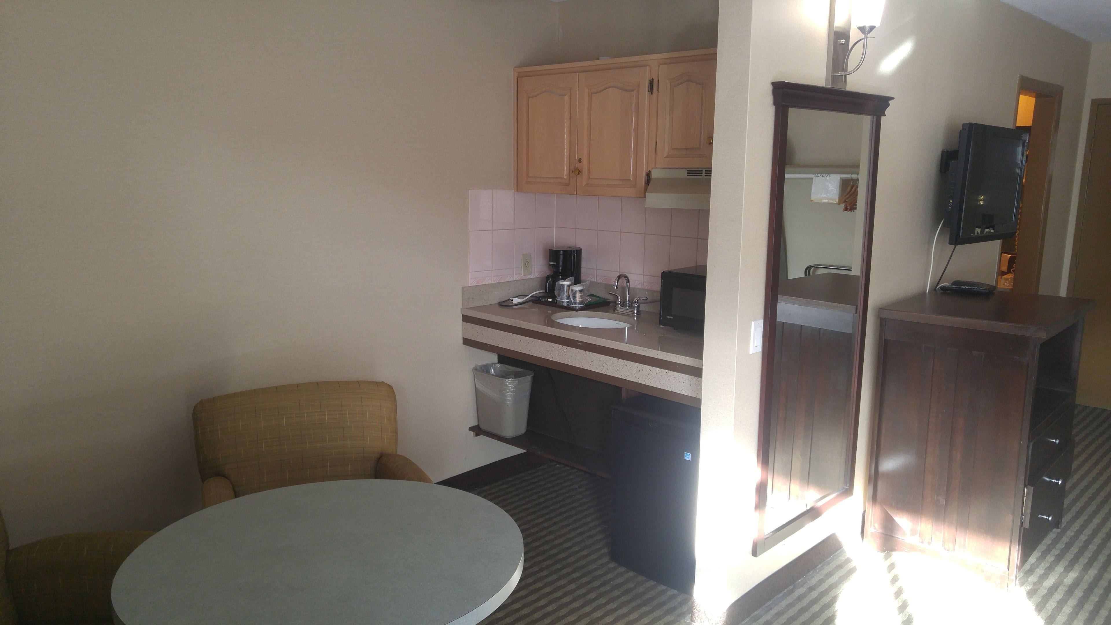 premium room, 2 queen beds | private kitchenette | fridge, microwave, cookware/dishes/utensils
