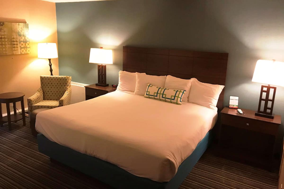 Hypo-allergenic bedding, in-room safe, desk, laptop workspace