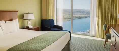 Room, 1 King Bed, River View | Desk, iron/ironing board, WiFi (free), bed sheets