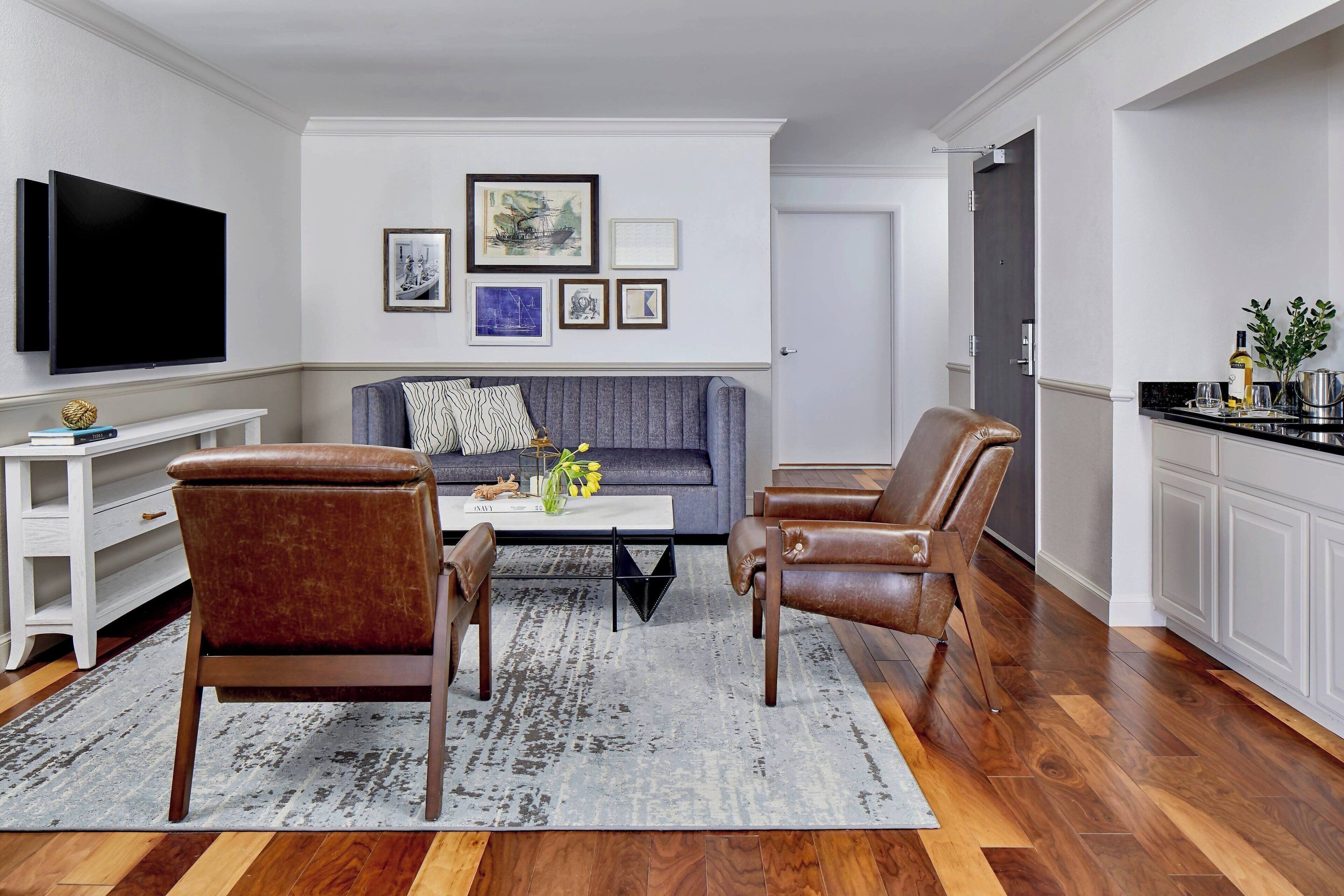 42-inch flat-screen tv with satellite channels, tv