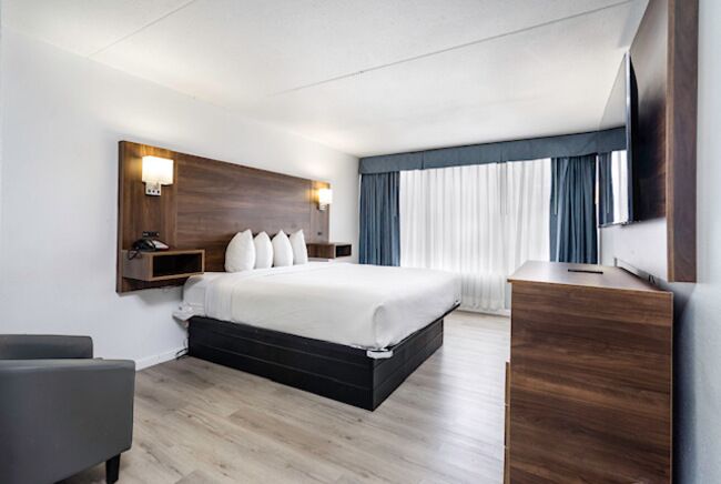 In-room safe, desk, laptop workspace, blackout drapes