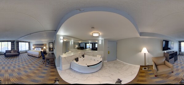 Deluxe Suite, 1 King Bed, Non Smoking | In-room safe, desk, laptop workspace, blackout drapes - Baymont by Wyndham Addison (Addison)