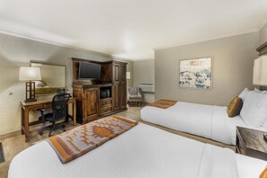 Standard Room, 2 Double Beds, Non Smoking, Refrigerator & Microwave | Pillowtop beds, desk, iron/ironing board, cribs/infant beds