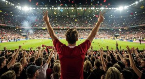 A stadium filled with spectators, some raising their hands in celebration. - Holiday Inn Atlanta-Northlake by IHG (Atlanta)