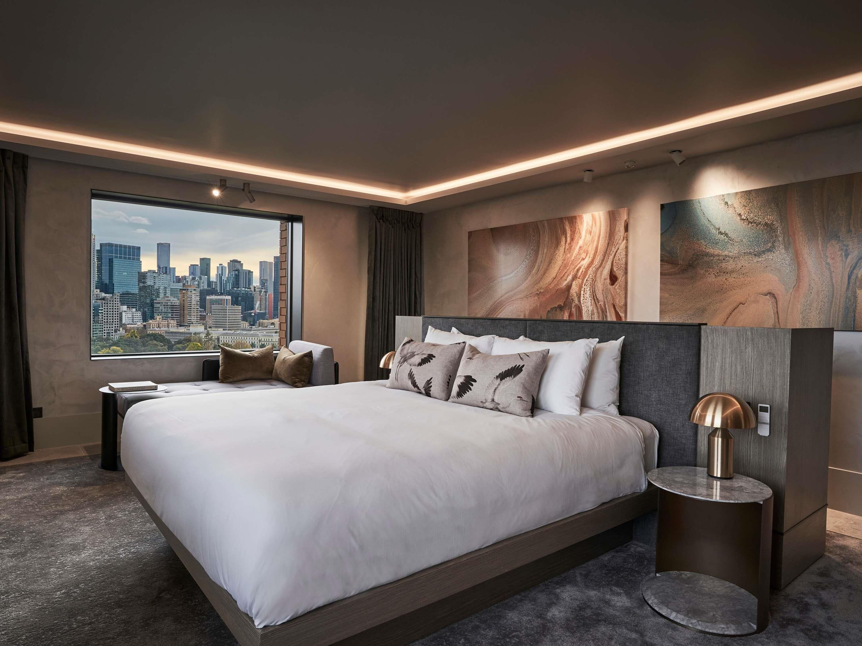 Villa Executive, 1 letto king, accesso al Club Lounge (William Clarke Sky) | Biancheria da letto di alta qualità, materassi a doppio strato, minibar