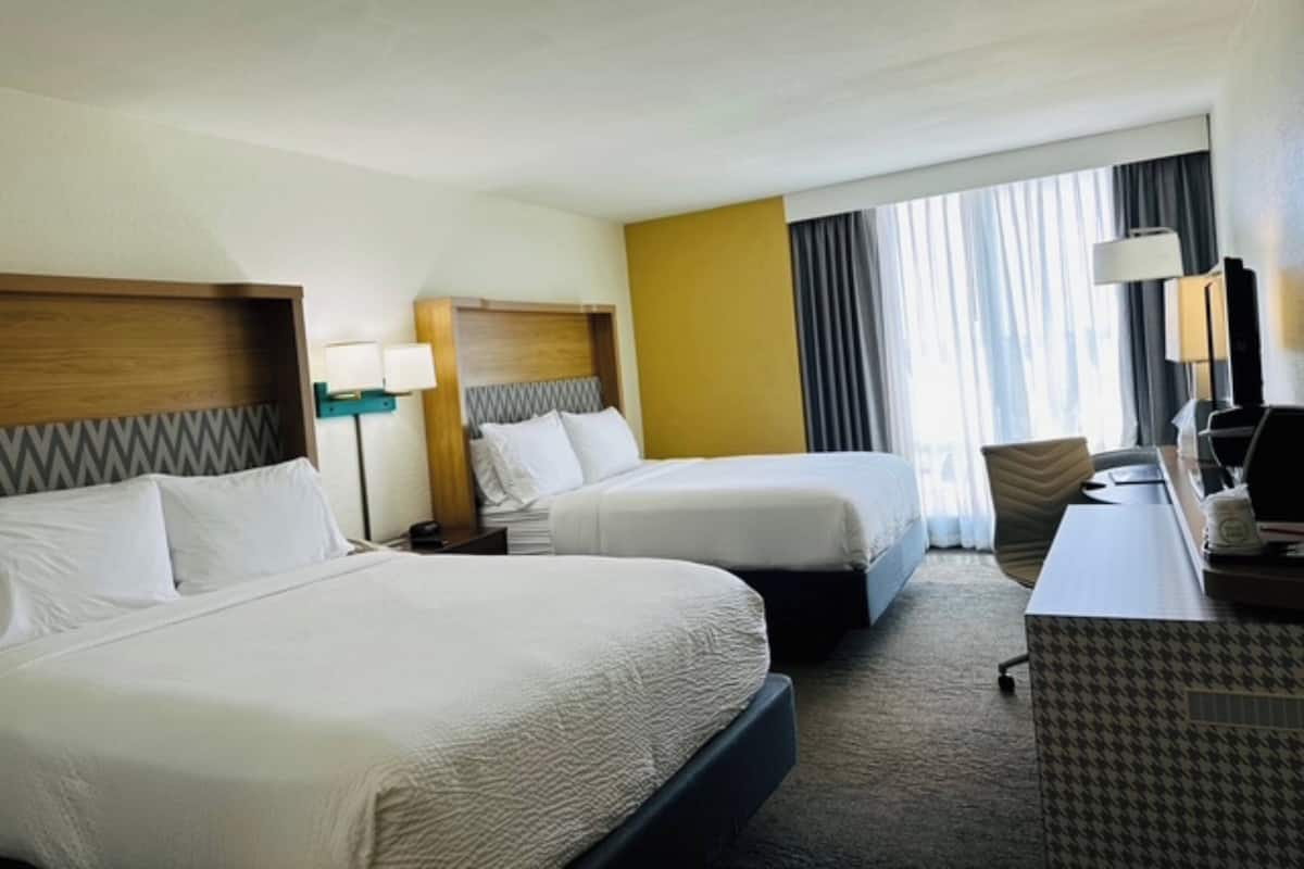 Premium Room, 2 Queen Beds | Pillow-top beds, in-room safe, desk, laptop workspace