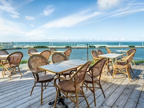 Lunch, dinner served; French cuisine, pool views