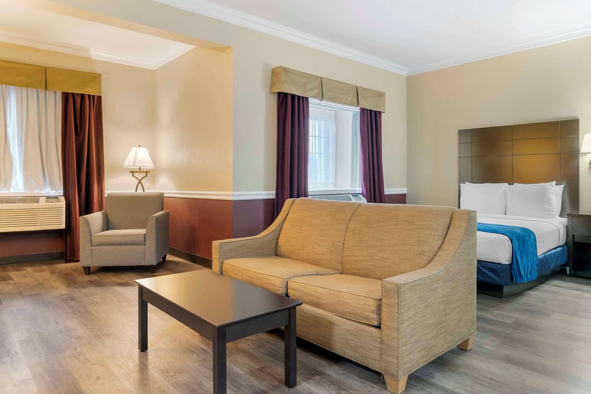 Suite, 2 Queen Beds, Accessible, Refrigerator & Microwave | In-room safe, desk, laptop workspace, blackout drapes