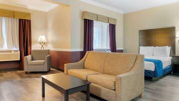 Suite, 2 Queen Beds, Accessible, Refrigerator & Microwave | In-room safe, desk, laptop workspace, blackout drapes