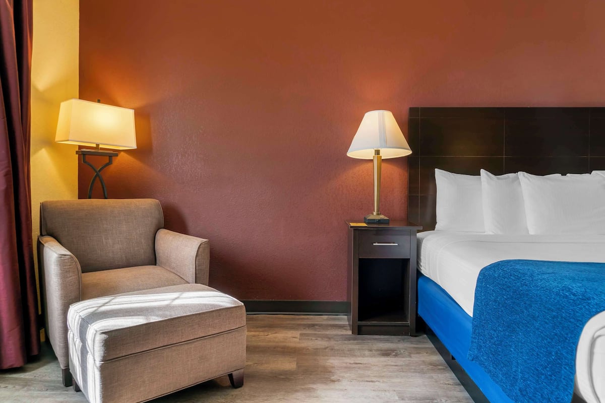 Standard Room, 1 King Bed, Non Smoking, Refrigerator & Microwave | In-room safe, desk, laptop workspace, blackout drapes