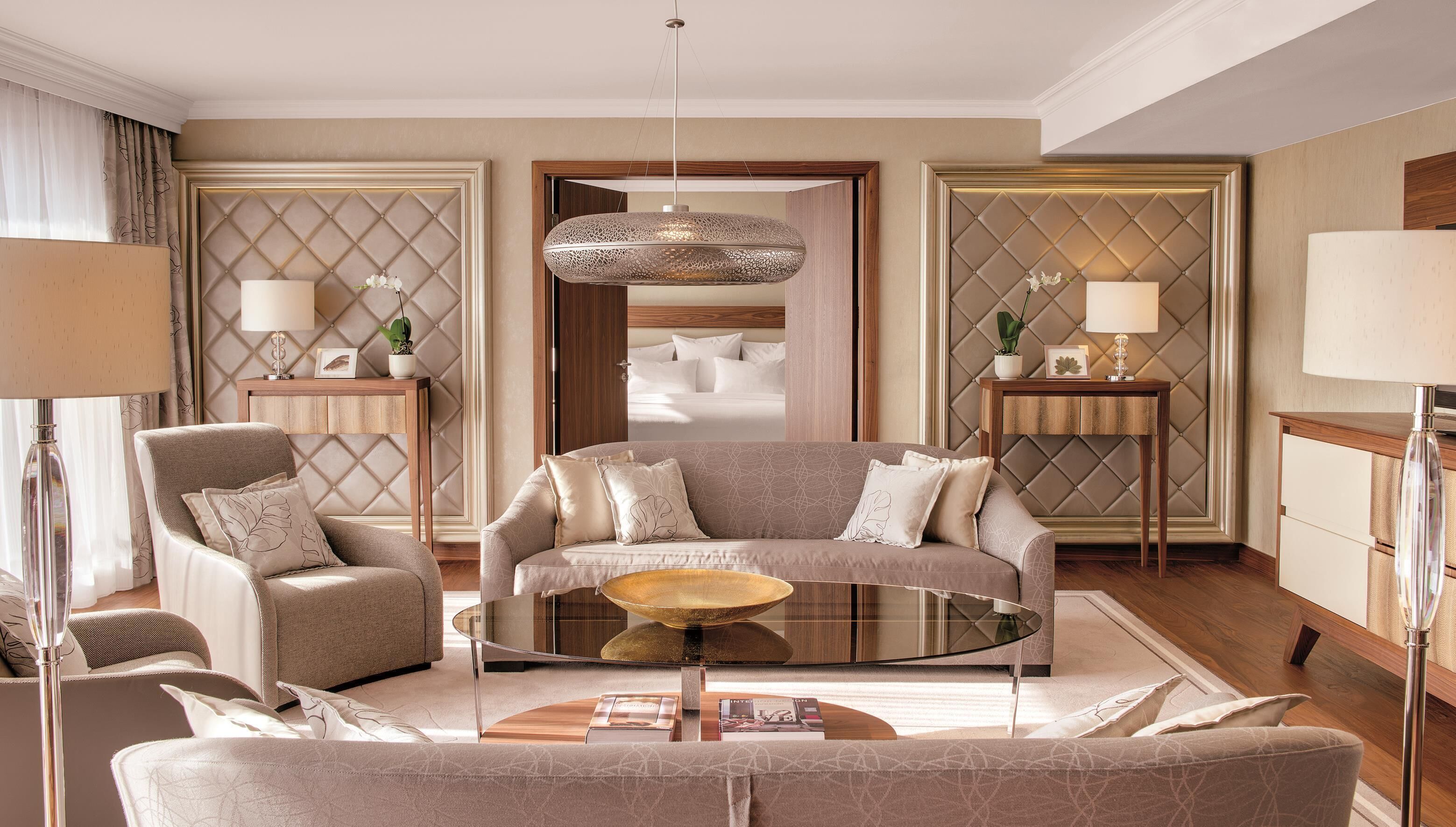 Presidential Suite, 1 King Bed, Non Smoking | Living area | 42-inch flat-screen TV with satellite channels, TV