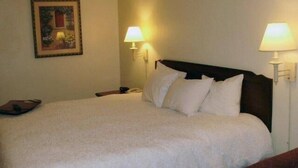 Premium bedding, down comforters, Tempur-Pedic beds, desk