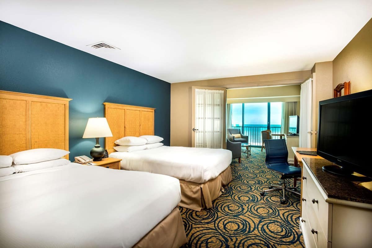 Premium bedding, pillowtop beds, in-room safe, desk