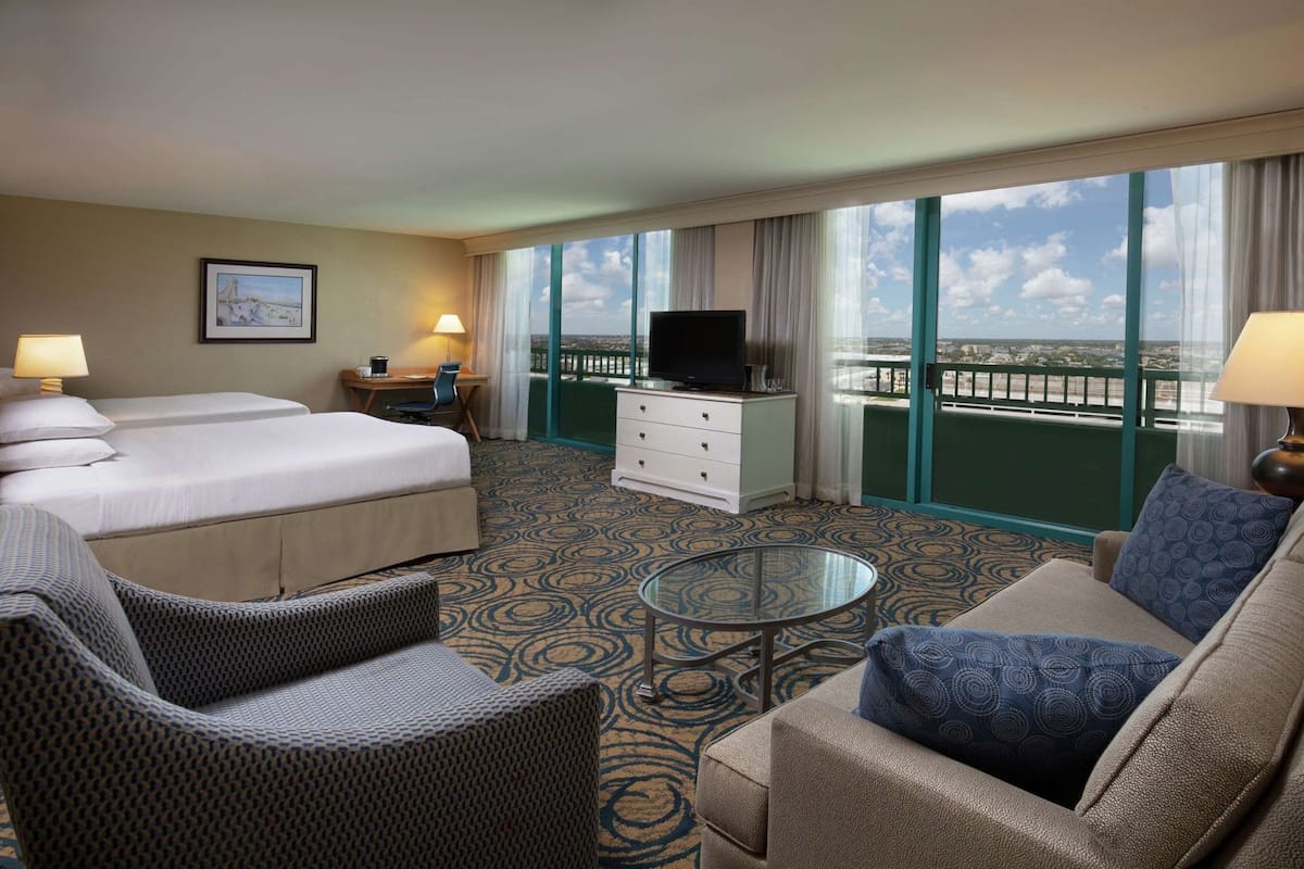 Premium bedding, pillowtop beds, in-room safe, desk