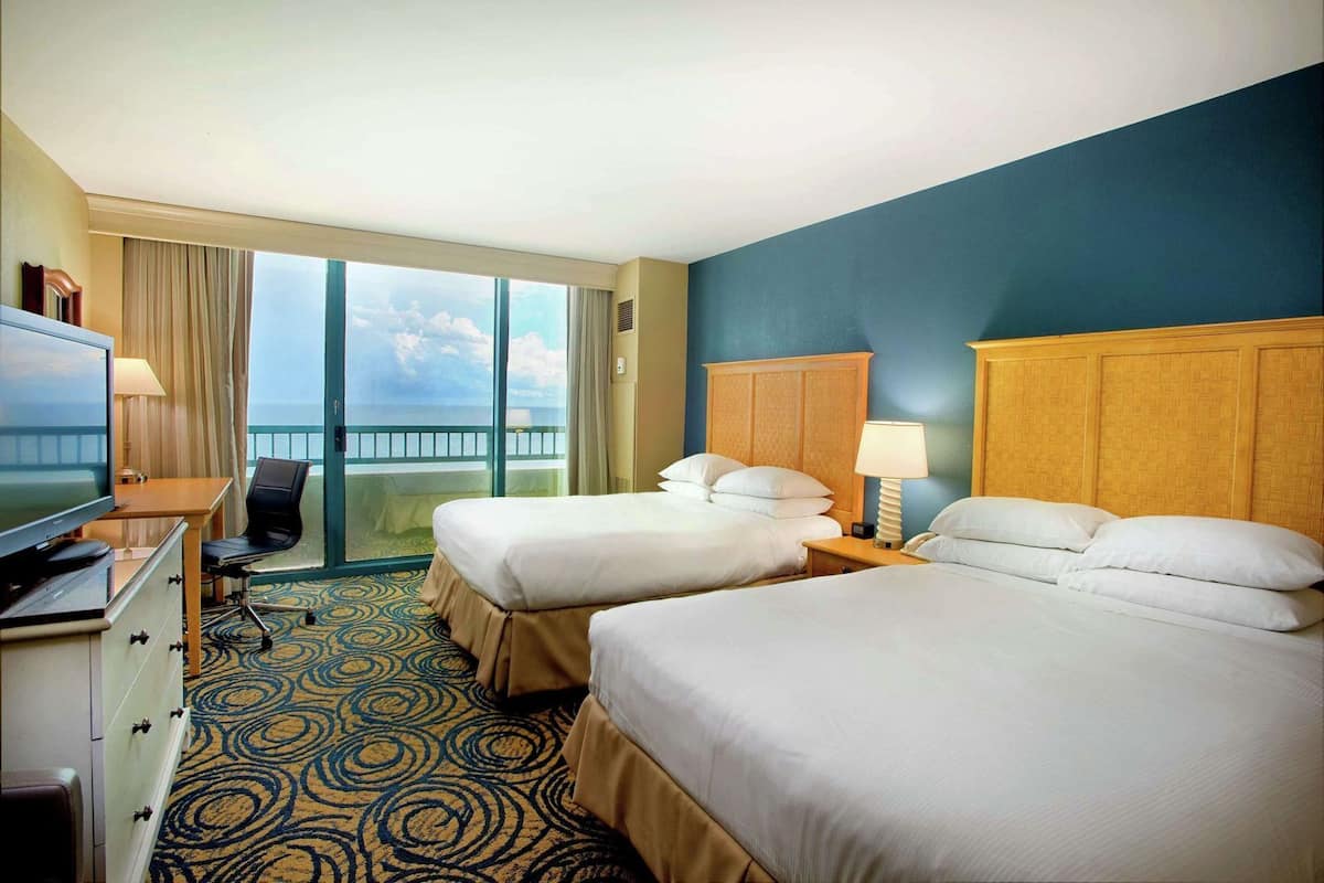 Premium bedding, pillowtop beds, in-room safe, desk