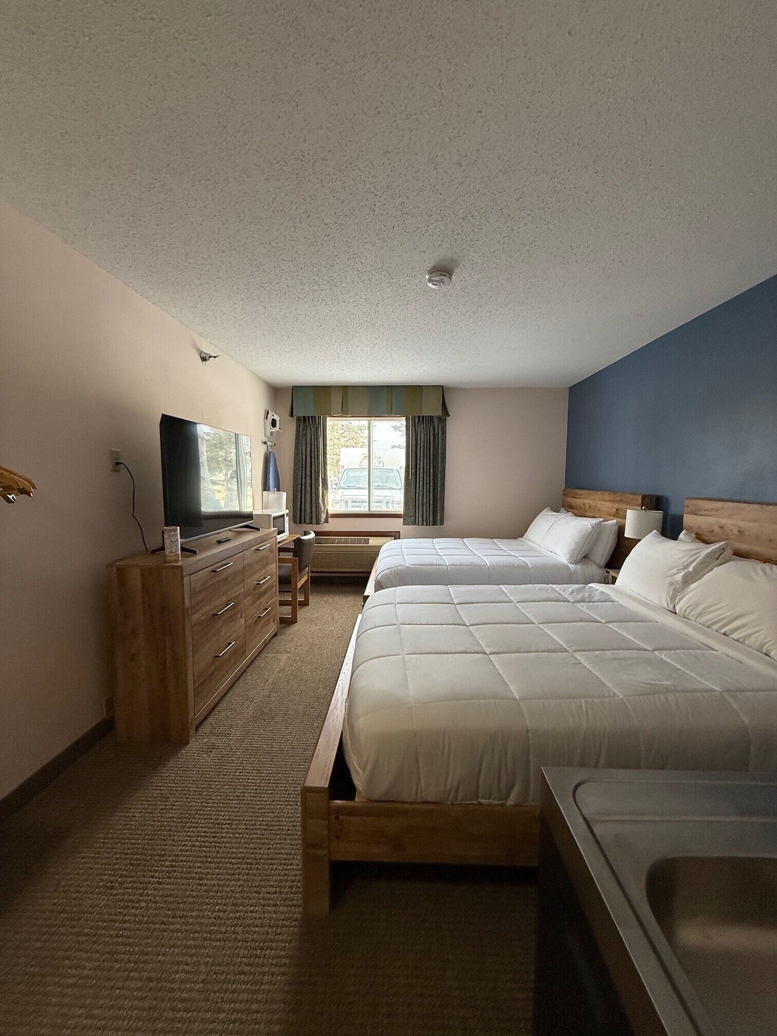 North Long Lake Family Kitchenette | Down duvets, desk, blackout curtains, soundproofing