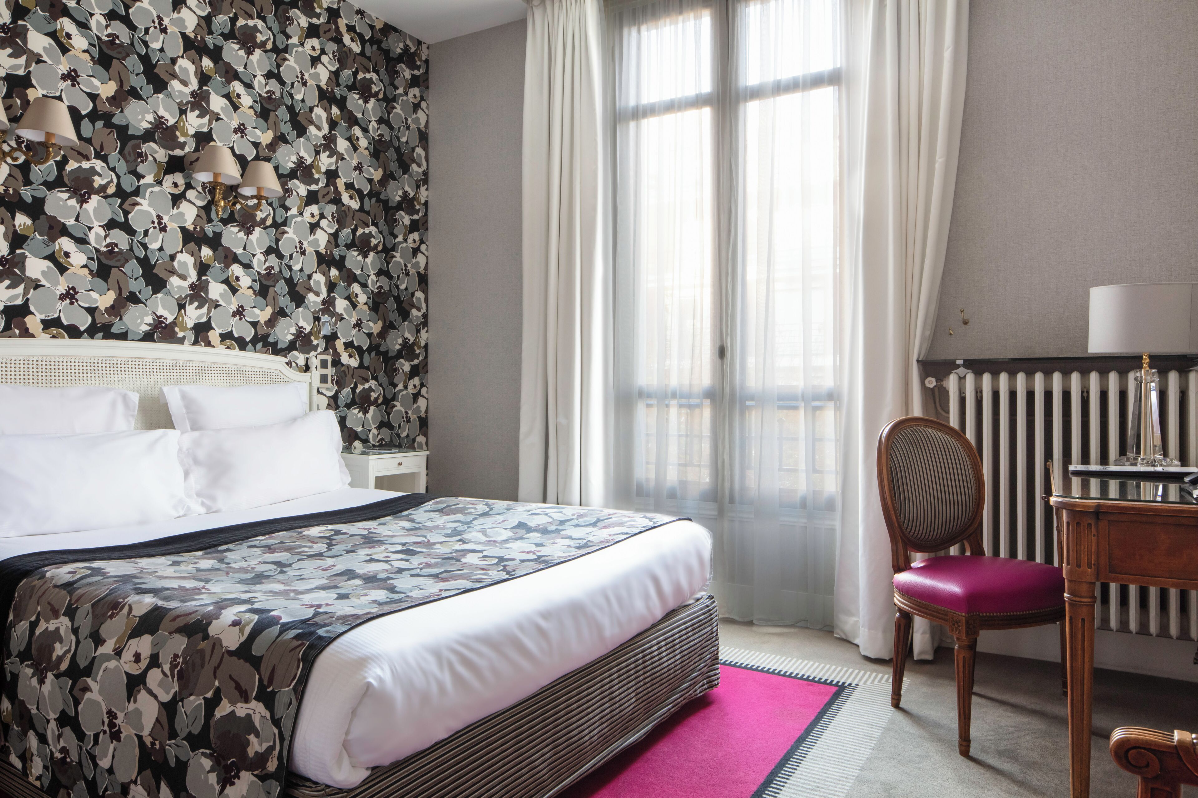 Free minibar items, in-room safe, desk, blackout drapes