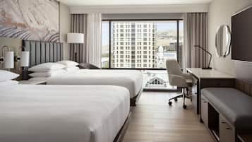 Premium bedding, pillow-top beds, desk, blackout curtains