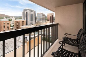 Premium bedding, pillow-top beds, desk, blackout curtains