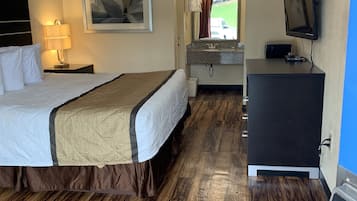 Desk, blackout curtains, iron/ironing board, free WiFi