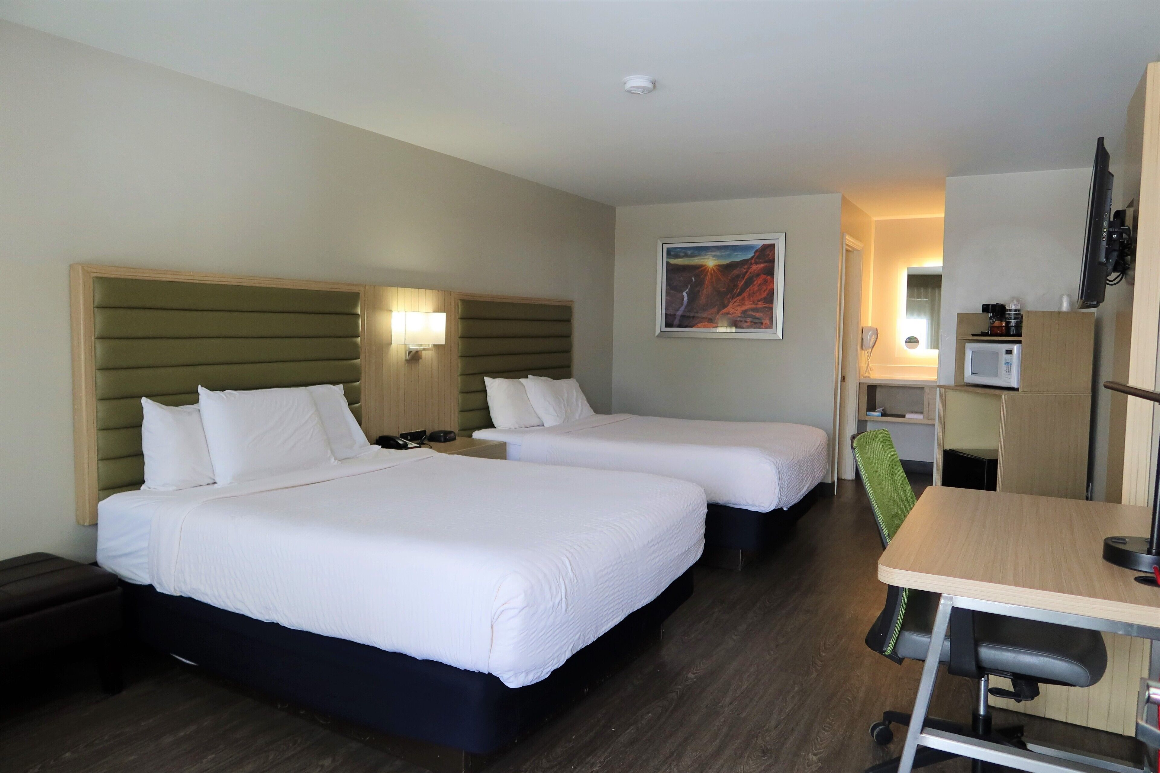 standard double room, multiple beds | desk, blackout curtains, iron/ironing board, free wifi