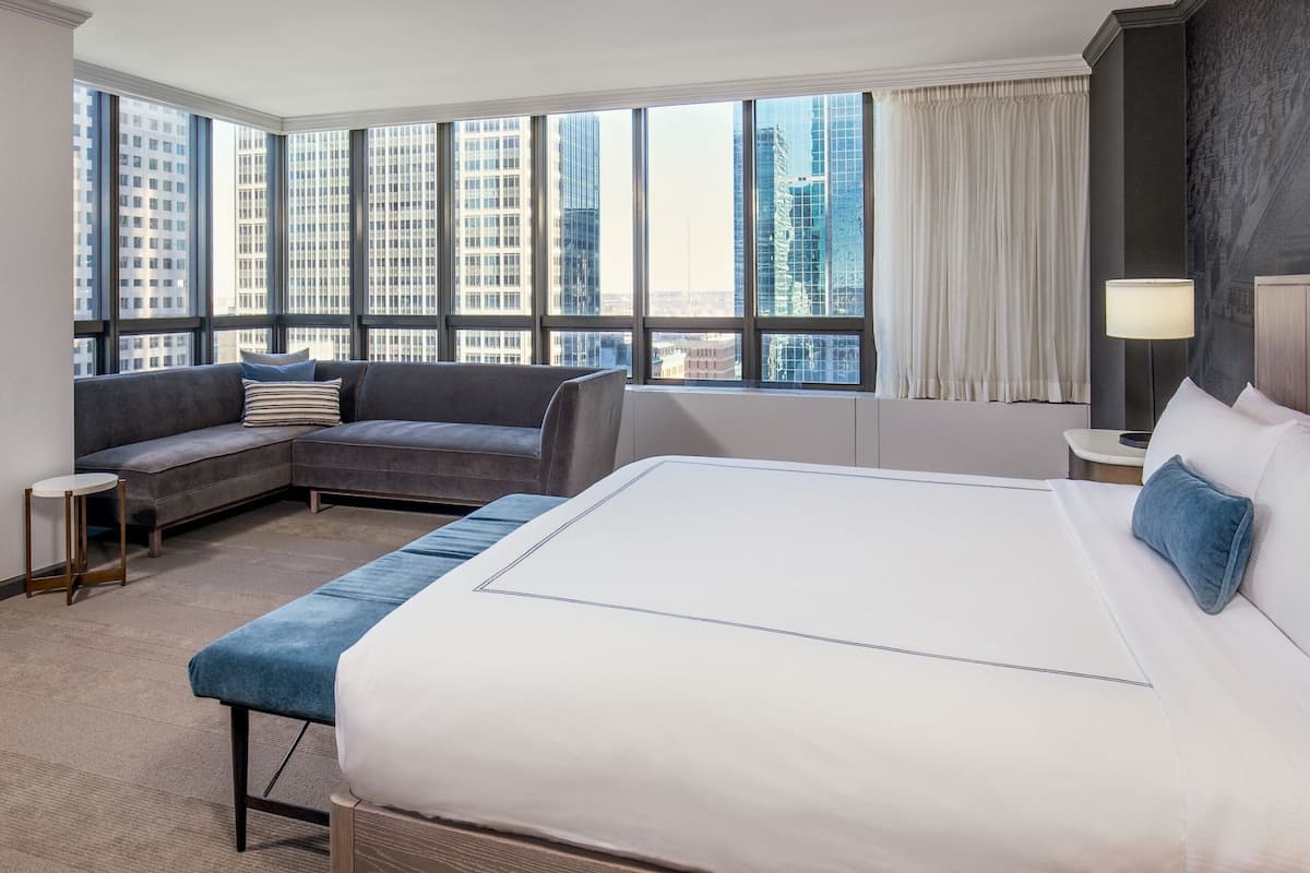 Premium bedding, down comforters, pillowtop beds, in-room safe