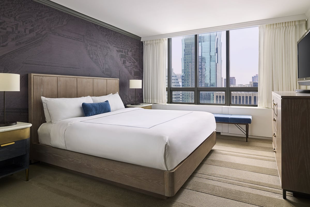 Premium bedding, down comforters, pillowtop beds, in-room safe